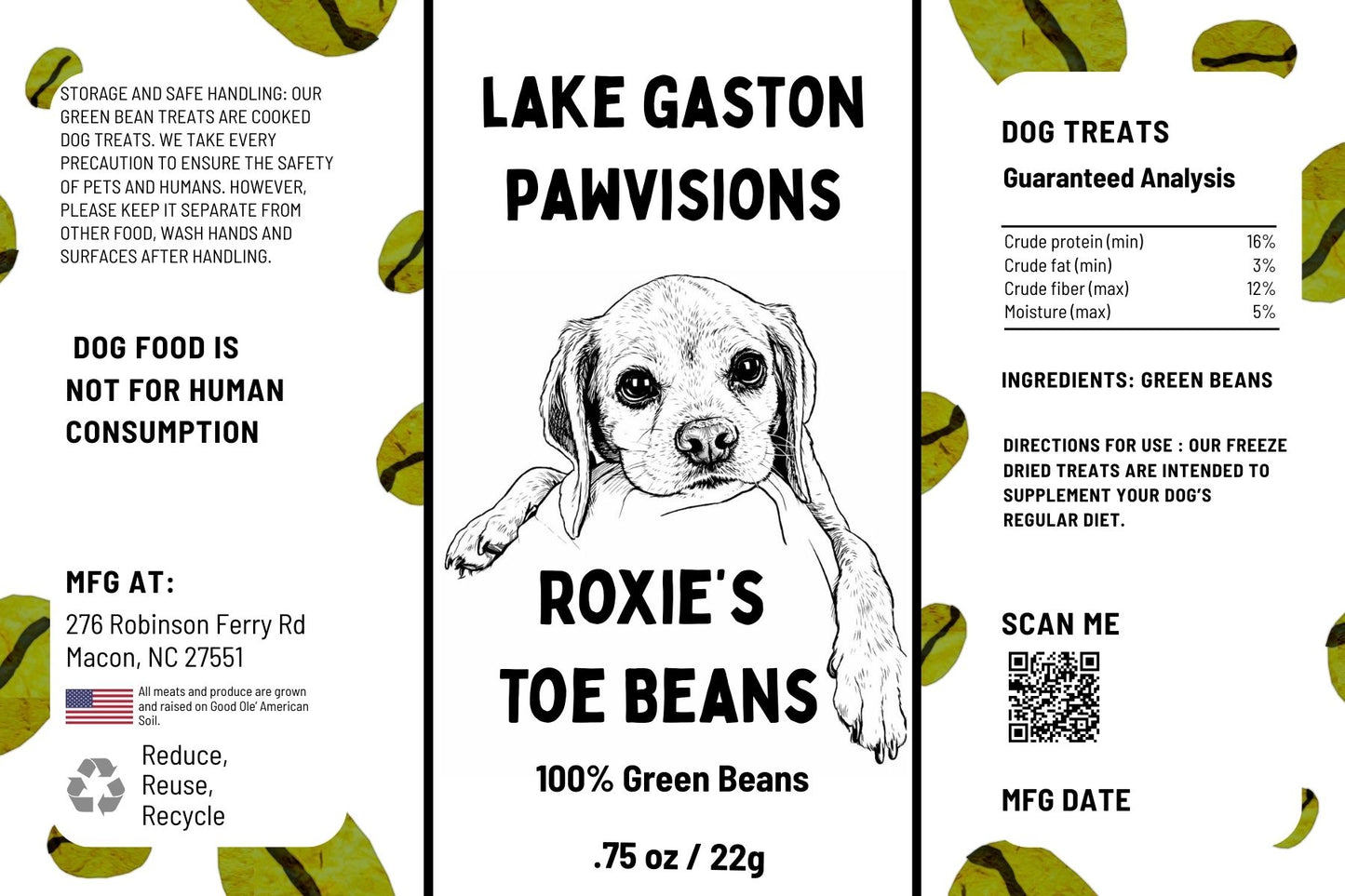 Roxie’s Toe Beans: Cooked Freeze‑Dried Green Bean Treats for Dogs
