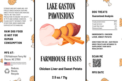 Farmhouse Feast – Chicken Liver & Sweet Potato Dog Food  (2.5 oz / 70g)